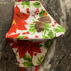 Poinsettia pattern toddler mask